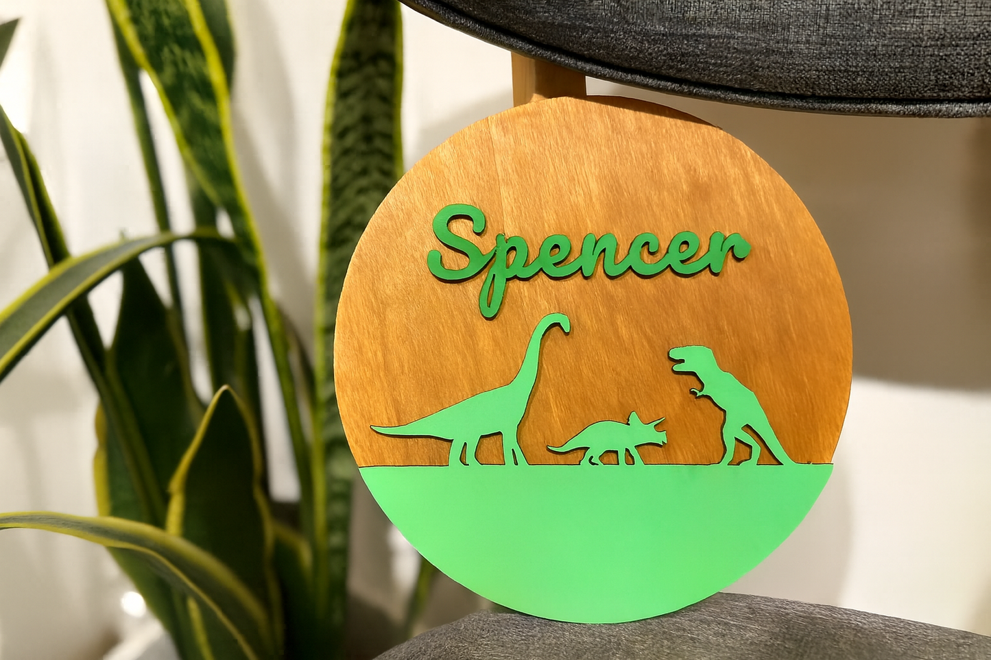 Custom Older Dinosaur Round – Customs Name