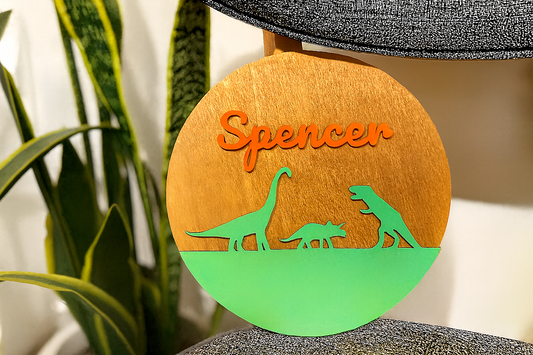 Custom Older Dinosaur Round – Customs Name
