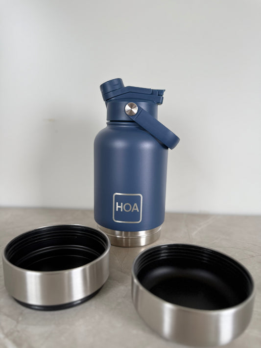 3 in 1 Pet Water Bottle - Navy Blue
