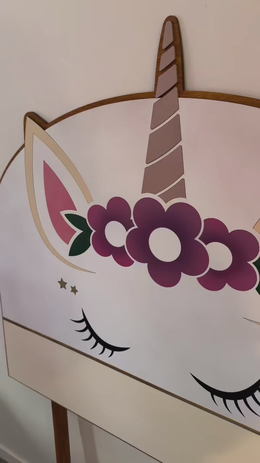 NEW! Unicorn Headboard with GLOW in the dark stars